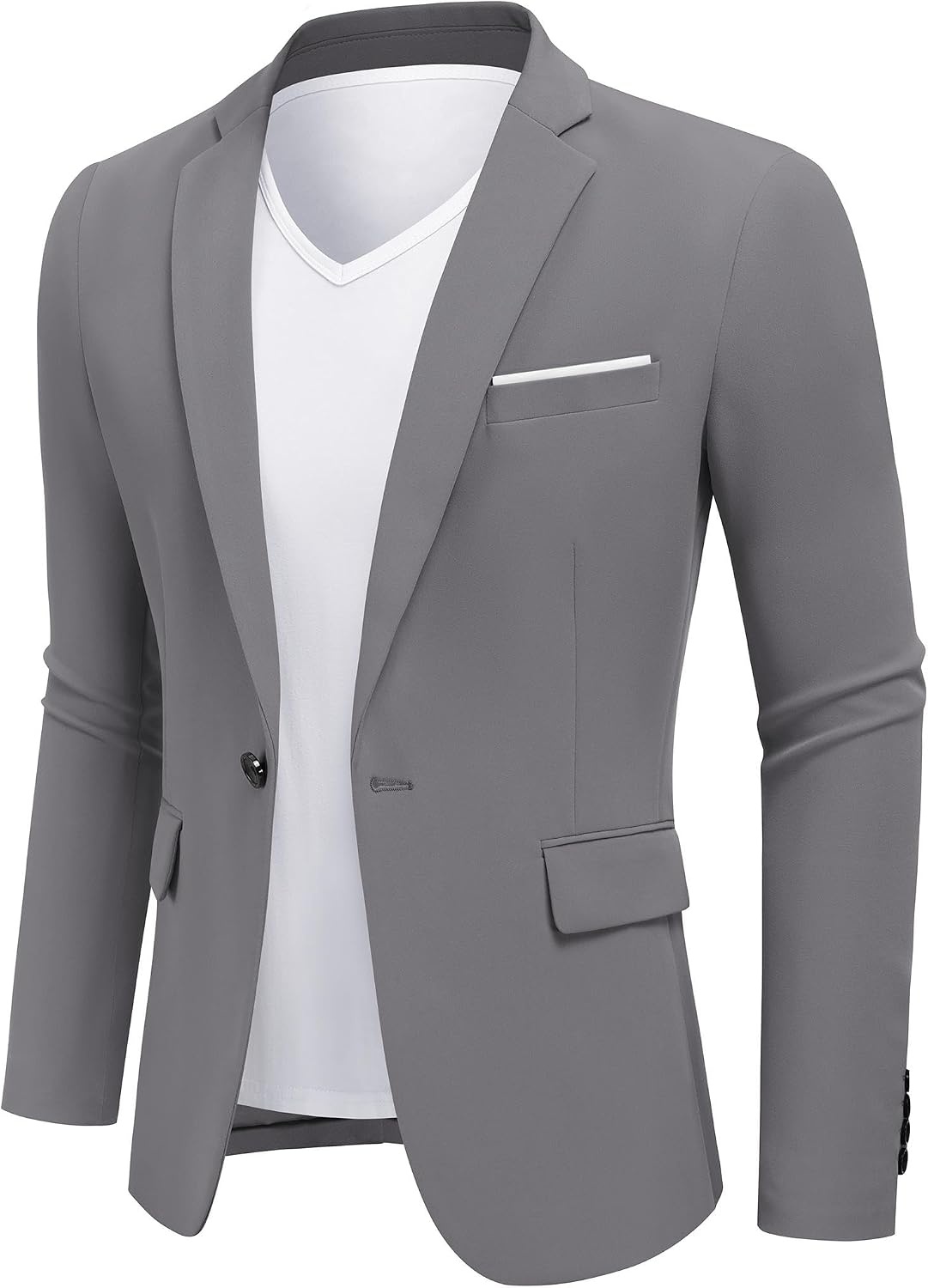image:imageCOOFANDY Mens Blazer Casual Sport Coats and Blazers Lightweight One Button Suit JacketGray