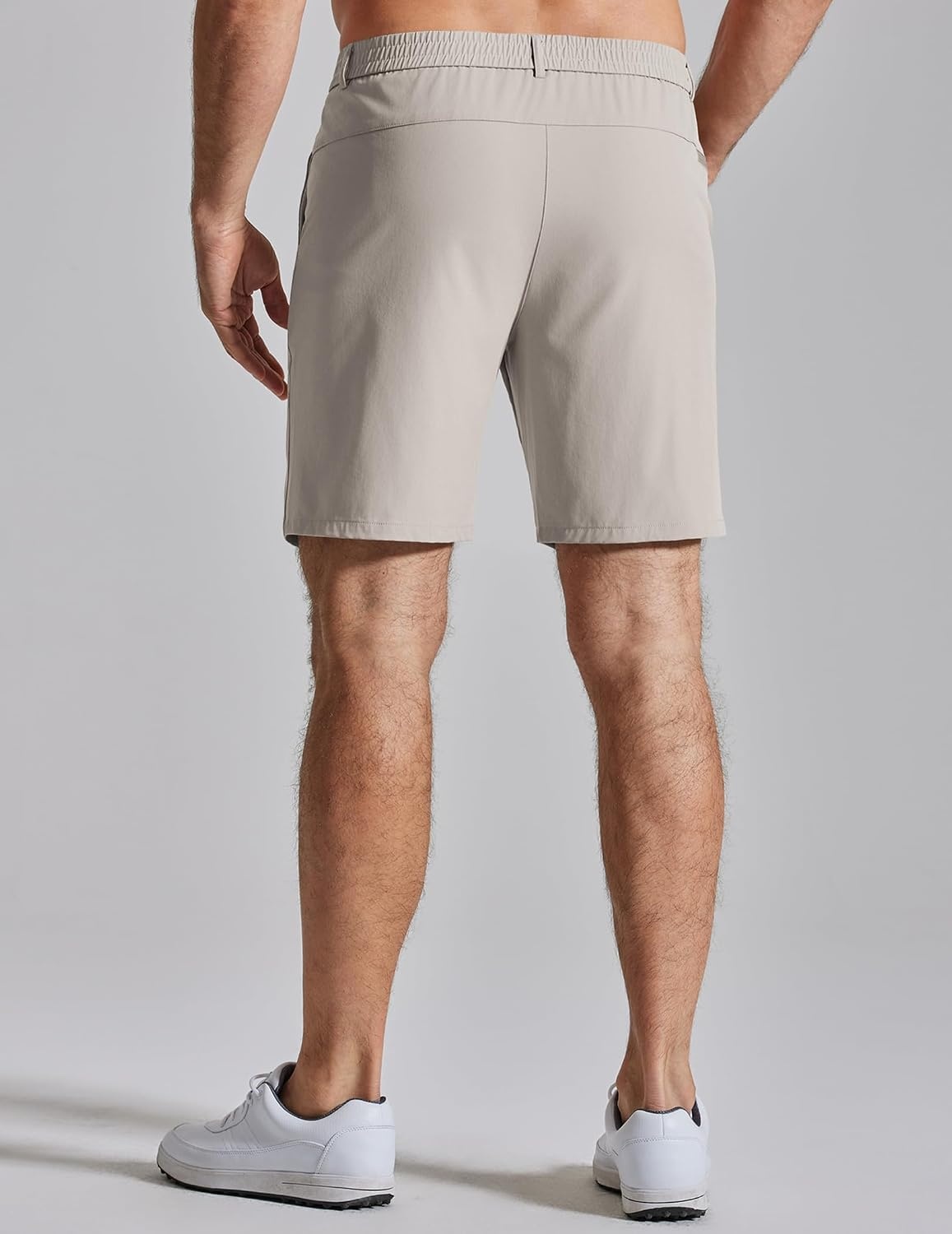 image:imageCOOFANDY Mens Golf Shorts 7 Lightweight Elastic Waistband Casual Shorts Stretch Shorts for Men Zipper Pockets Quick Dry Durable and AntiPilling Summer Beach ShortsLight Khaki