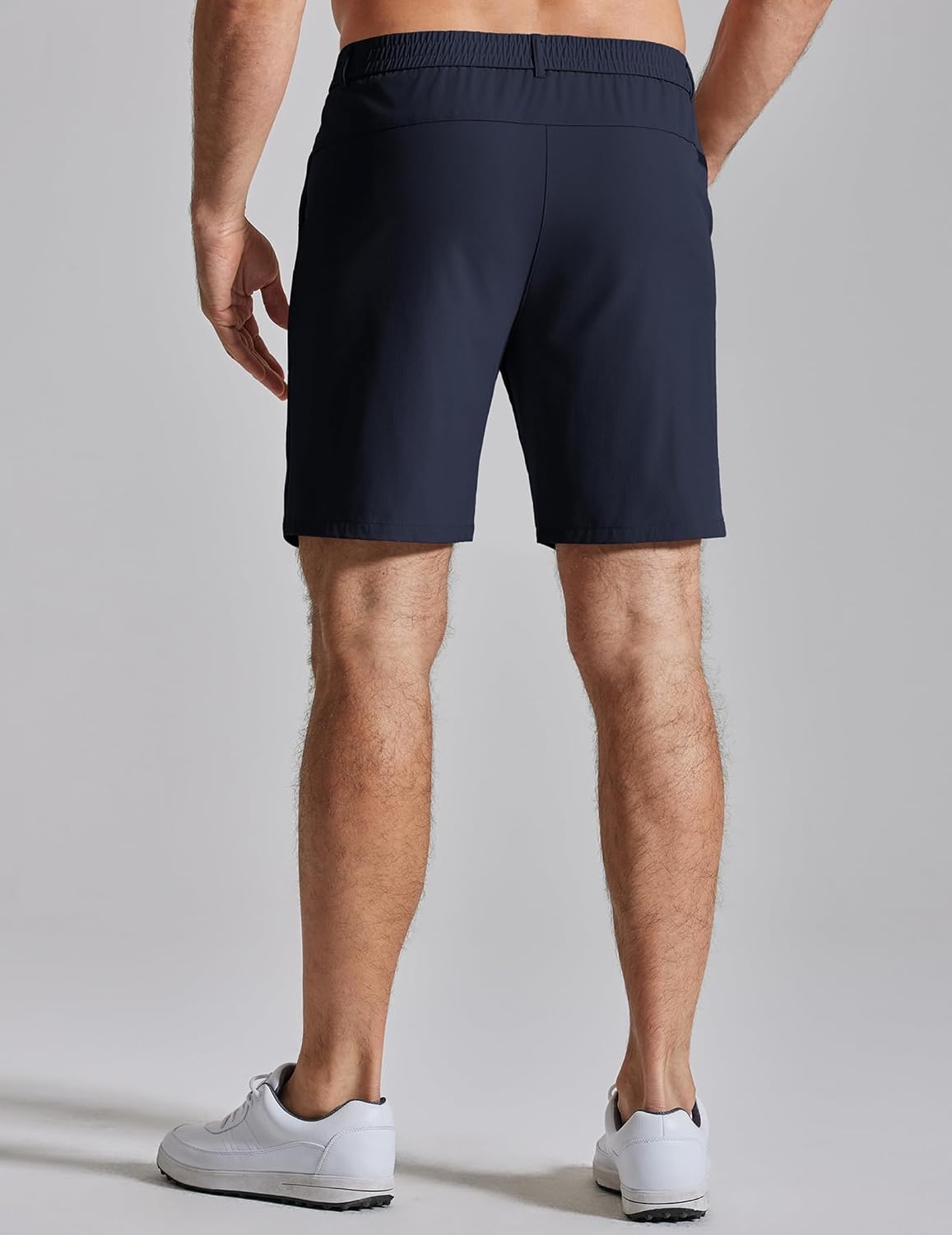 image:imageCOOFANDY Mens Golf Shorts 7 Lightweight Elastic Waistband Casual Shorts Stretch Shorts for Men Zipper Pockets Quick Dry Durable and AntiPilling Summer Beach ShortsNavy Blue