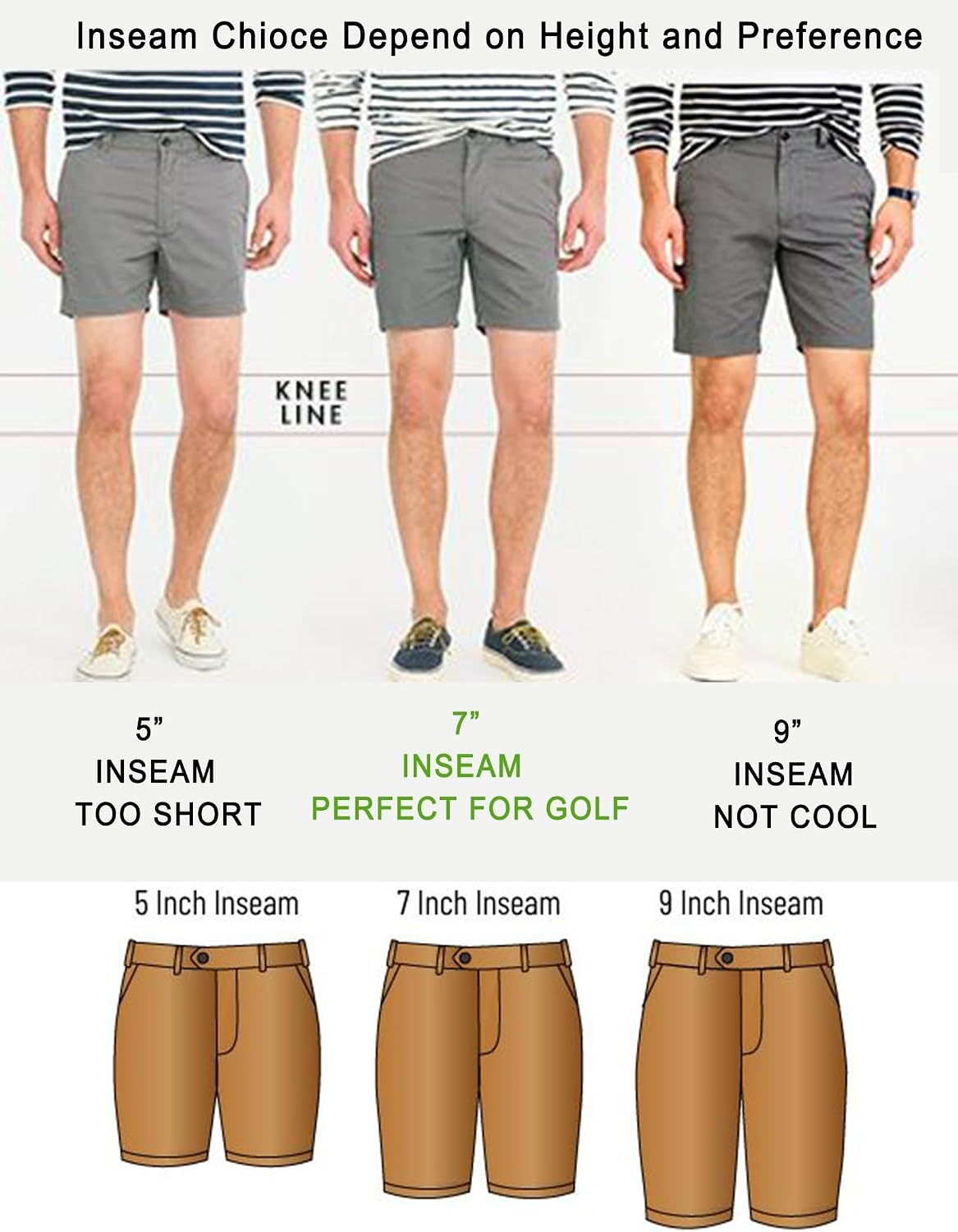 image:imageCOOFANDY Mens Golf Shorts 7 Lightweight Elastic Waistband Casual Shorts Stretch Shorts for Men Zipper Pockets Quick Dry Durable and AntiPilling Summer Beach ShortsWhite