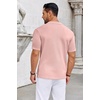 COOFANDY Knit Shirts for Men Casual Short Sleeve Button Down Shirts Summer Beach Stretch Fit Collared Shirts(Dusty Rose)