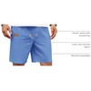 COOFANDY Men Linen Beach Shorts Casual Drawstring Summer Vacation Shorts | Elastic Waist, Lightweight Stretch Short, 9 Inch Inseam, Slim Fit, Holiday Vacation Shorts, Flat Front Short, Hawaiian Style(Blue)