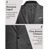 COOFANDY Men’s Blazer Casual Sport Coats Slim Fit Lightweight Sports Jacket | One Button Suit Jacket,Linen Blazer,Plaid Blazer, Shoulder Pads(Soft Black)