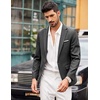 COOFANDY Men’s Blazer Casual Sport Coats Slim Fit Lightweight Sports Jacket | One Button Suit Jacket,Linen Blazer,Plaid Blazer, Shoulder Pads(Soft Black)