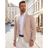 COOFANDY Mens Blazer Casual Sport Coats and Blazers Lightweight One Button Suit Jacket(Khaki)