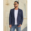 COOFANDY Mens Blazer Casual Sport Coats and Blazers Lightweight One Button Suit Jacket(Navy Blue)