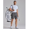 COOFANDY Mens Golf Shorts 7″ Lightweight Elastic Waistband Casual Shorts | Stretch Shorts for Men, Zipper Pockets, Quick Dry, Durable and Anti-Pilling, Summer Beach Shorts(Dark Grey)