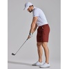COOFANDY Mens Golf Shorts 7″ Lightweight Elastic Waistband Casual Shorts | Stretch Shorts for Men, Zipper Pockets, Quick Dry, Durable and Anti-Pilling, Summer Beach Shorts(Wine Red)
