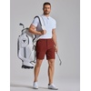 COOFANDY Mens Golf Shorts 7″ Lightweight Elastic Waistband Casual Shorts | Stretch Shorts for Men, Zipper Pockets, Quick Dry, Durable and Anti-Pilling, Summer Beach Shorts(Wine Red)