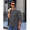COOFANDY Mens Long Sleeve Tee Shirts Heavy Weight Cotton Crew Neck T-Shirt Regular Fit Casual Basic Tees(Dark Grey)