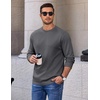 COOFANDY Mens Long Sleeve Tee Shirts Heavy Weight Cotton Crew Neck T-Shirt Regular Fit Casual Basic Tees(Dark Grey)