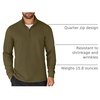 COOFANDY Mens Quarter Zip Up Pullover Lightweight Mock Neck Sweatshirt | Half Zip,Lightweight,Mock Neck,Casual,Soft fabric,Simple and Classic(Army Green)