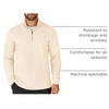 COOFANDY Mens Quarter Zip Up Pullover Lightweight Mock Neck Sweatshirt | Half Zip,Lightweight,Mock Neck,Casual,Soft fabric,Simple and Classic(Beige)