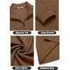 COOFANDY Mens Quarter Zip Up Pullover Lightweight Mock Neck Sweatshirt | Half Zip,Lightweight,Mock Neck,Casual,Soft fabric,Simple and Classic(Brown)