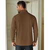 COOFANDY Mens Quarter Zip Up Pullover Lightweight Mock Neck Sweatshirt | Half Zip,Lightweight,Mock Neck,Casual,Soft fabric,Simple and Classic(Brown)