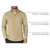COOFANDY Mens Quarter Zip Up Pullover Lightweight Mock Neck Sweatshirt | Half Zip,Lightweight,Mock Neck,Casual,Soft fabric,Simple and Classic(Camel)