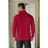 COOFANDY Mens Quarter Zip Up Pullover Lightweight Mock Neck Sweatshirt | Half Zip,Lightweight,Mock Neck,Casual,Soft fabric,Simple and Classic(Dark Red)