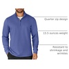 COOFANDY Mens Quarter Zip Up Pullover Lightweight Mock Neck Sweatshirt | Half Zip,Lightweight,Mock Neck,Casual,Soft fabric,Simple and Classic(Denim Blue)