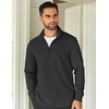 COOFANDY Mens Quarter Zip Up Pullover Lightweight Mock Neck Sweatshirt | Half Zip,Lightweight,Mock Neck,Casual,Soft fabric,Simple and Classic(Drak Grey)