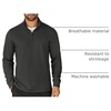 COOFANDY Mens Quarter Zip Up Pullover Lightweight Mock Neck Sweatshirt | Half Zip,Lightweight,Mock Neck,Casual,Soft fabric,Simple and Classic(Drak Grey)