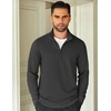 COOFANDY Mens Quarter Zip Up Pullover Lightweight Mock Neck Sweatshirt | Half Zip,Lightweight,Mock Neck,Casual,Soft fabric,Simple and Classic(Drak Grey)