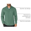 COOFANDY Mens Quarter Zip Up Pullover Lightweight Mock Neck Sweatshirt | Half Zip,Lightweight,Mock Neck,Casual,Soft fabric,Simple and Classic(Green)
