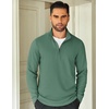 COOFANDY Mens Quarter Zip Up Pullover Lightweight Mock Neck Sweatshirt | Half Zip,Lightweight,Mock Neck,Casual,Soft fabric,Simple and Classic(Green)