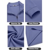 COOFANDY Mens Quarter Zip Up Pullover Lightweight Mock Neck Sweatshirt | Half Zip,Lightweight,Mock Neck,Casual,Soft fabric,Simple and Classic(Grey Blue)