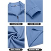 COOFANDY Mens Quarter Zip Up Pullover Lightweight Mock Neck Sweatshirt | Half Zip,Lightweight,Mock Neck,Casual,Soft fabric,Simple and Classic(Light Blue)