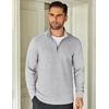 COOFANDY Mens Quarter Zip Up Pullover Lightweight Mock Neck Sweatshirt | Half Zip,Lightweight,Mock Neck,Casual,Soft fabric,Simple and Classic(Light Grey)