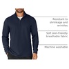 COOFANDY Mens Quarter Zip Up Pullover Lightweight Mock Neck Sweatshirt | Half Zip,Lightweight,Mock Neck,Casual,Soft fabric,Simple and Classic(Navy Blue)