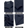 COOFANDY Mens Quarter Zip Up Pullover Lightweight Mock Neck Sweatshirt | Half Zip,Lightweight,Mock Neck,Casual,Soft fabric,Simple and Classic(Navy Blue)