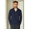 COOFANDY Mens Quarter Zip Up Pullover Lightweight Mock Neck Sweatshirt | Half Zip,Lightweight,Mock Neck,Casual,Soft fabric,Simple and Classic(Navy Blue)