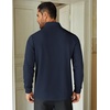 COOFANDY Mens Quarter Zip Up Pullover Lightweight Mock Neck Sweatshirt | Half Zip,Lightweight,Mock Neck,Casual,Soft fabric,Simple and Classic(Navy Blue&brown Collar)