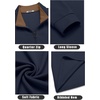 COOFANDY Mens Quarter Zip Up Pullover Lightweight Mock Neck Sweatshirt | Half Zip,Lightweight,Mock Neck,Casual,Soft fabric,Simple and Classic(Navy Blue&brown Collar)