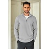 COOFANDY Mens Quarter Zip Up Pullover Lightweight Mock Neck Sweatshirt | Half Zip,Lightweight,Mock Neck,Casual,Soft fabric,Simple and Classic(Pale Grey)