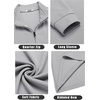 COOFANDY Mens Quarter Zip Up Pullover Lightweight Mock Neck Sweatshirt | Half Zip,Lightweight,Mock Neck,Casual,Soft fabric,Simple and Classic(Pale Grey)