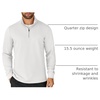COOFANDY Mens Quarter Zip Up Pullover Lightweight Mock Neck Sweatshirt | Half Zip,Lightweight,Mock Neck,Casual,Soft fabric,Simple and Classic(White)