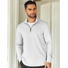 COOFANDY Mens Quarter Zip Up Pullover Lightweight Mock Neck Sweatshirt | Half Zip,Lightweight,Mock Neck,Casual,Soft fabric,Simple and Classic(White)