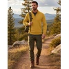 COOFANDY Men’s Quarter Zip Up Sweaters Slim Fit Lightweight Mock Pullover | Casual Polo Sweaters, Quarter Zip Pullover, Business Winter Fall, Relaxed Fit, Knit Turtleneck Sweater, Metal Zipper Pull(Turmeric)