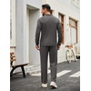 COOFANDY Men’s Tracksuits 2 Piece Athletic Sweatsuit Quarter Zip Pullover | Long Sleeve, Running Sport Outfits, Casual Running Sweatsuit, Half-zip Tracksuit Sets(Dark Grey)