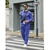 COOFANDY Men’s Tracksuits 2 Piece Athletic Sweatsuit Quarter Zip Pullover | Long Sleeve, Running Sport Outfits, Casual Running Sweatsuit, Half-zip Tracksuit Sets(Dark Blue)