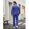 COOFANDY Men’s Tracksuits 2 Piece Athletic Sweatsuit Quarter Zip Pullover | Long Sleeve, Running Sport Outfits, Casual Running Sweatsuit, Half-zip Tracksuit Sets(Dark Blue)