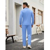 COOFANDY Men’s Tracksuits 2 Piece Athletic Sweatsuit Quarter Zip Pullover | Long Sleeve, Running Sport Outfits, Casual Running Sweatsuit, Half-zip Tracksuit Sets(Light Blue)