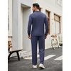 COOFANDY Men’s Tracksuits 2 Piece Athletic Sweatsuit Quarter Zip Pullover | Long Sleeve, Running Sport Outfits, Casual Running Sweatsuit, Half-zip Tracksuit Sets(Navy Blue)