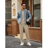 COOFANDY Men’s Tracksuits 2 Piece Athletic Sweatsuit Quarter Zip Pullover | Long Sleeve, Running Sport Outfits, Casual Running Sweatsuit, Half-zip Tracksuit Sets(Light Khaki)