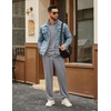 COOFANDY Men’s Tracksuits 2 Piece Athletic Sweatsuit Quarter Zip Pullover | Long Sleeve, Running Sport Outfits, Casual Running Sweatsuit, Half-zip Tracksuit Sets(Light Grey)