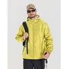 COOFANDY Rain Jacket Men Waterproof With Hood Raincoat Windbreaker Packable | 2 Water-resistant Zip Pockets, Lightweight Windbreaker For Hiking, Cycling, Running, Golf Fishing Rain Shell Gear(Yellow)