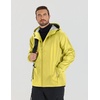 COOFANDY Rain Jacket Men Waterproof With Hood Raincoat Windbreaker Packable | 2 Water-resistant Zip Pockets, Lightweight Windbreaker For Hiking, Cycling, Running, Golf Fishing Rain Shell Gear(Yellow)