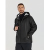 COOFANDY Rain Jacket Men Waterproof With Hood Raincoat Windbreaker Packable | 2 Water-resistant Zip Pockets, Lightweight Windbreaker For Hiking, Cycling, Running, Golf Fishing Rain Shell Gear(Black)